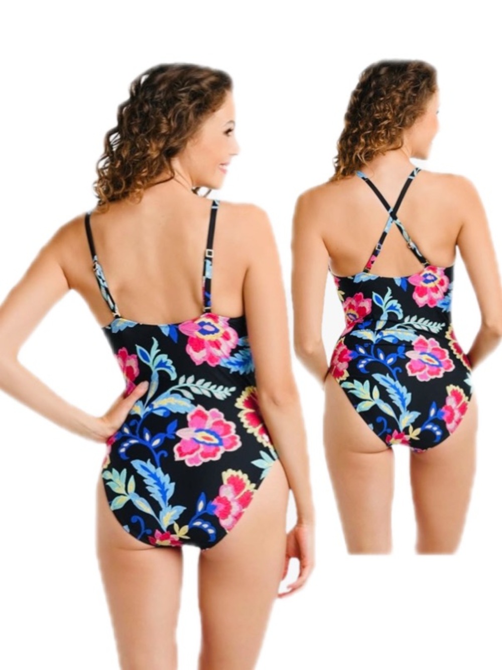 LA BLANCA Midnight Magic
Plunge One Piece Swimsuit Women’s Size 12 - Picture 2 of 9